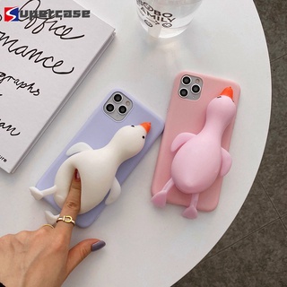 Casing For Samsung Galaxy A72 A52 A42 A32 A12 A71 A51 A02s A20s A10s A41 A31 A21s Cover Cute Cartoon Duck Goose Stress Reliever Soft TPU Phone Case