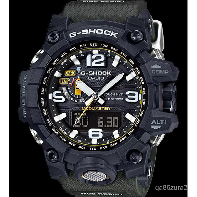 ใหม่Casio G-Shock นาฬิกาข้อมือผู้ชาย สีเขียว สายเรซิ่น รุ่น GWG-1000-1A3