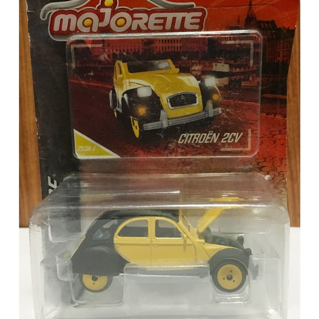 Majorette Citroen 2CV - Yellow/Black Color /Wheels VINYD /scale 1/64 (3 inches) Package with Card