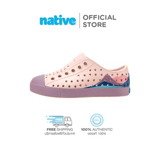 Native รองเท้ากันน้ำเด็กเล็ก EVA รุ่น Jefferson Block Dust Pink/ Wildflower Purple/ Frontier Mountain Block