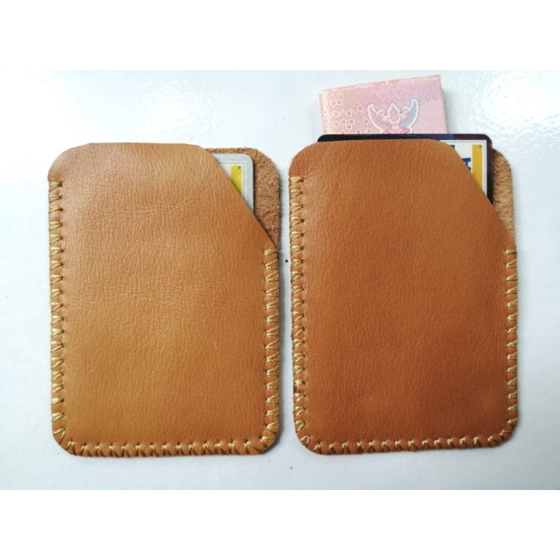 Card Holder ซองหนังวัวแท้ทำมือ 1ช่องสำหรับการ์ดใบโปรด