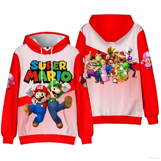 Super Mario Bros Hoodie Long Sleeve Top Casaul Unisex Sweatshirt Fashion Graphic Hoody Plus Size