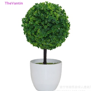 Thevantin กระถางต้นไม้ประดิษฐ์ ซากุระ สโนว์บอล 5 สี ต้นไม้ขนาดเล็ก ดอกไม้ปลอม ของดี