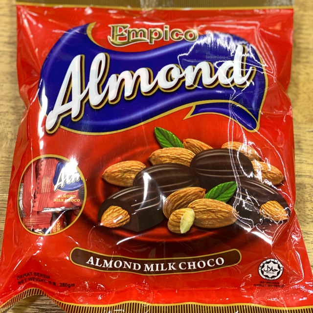 Empico almond chocolate 260g. ช็อคโกแลตอัลมอนด์