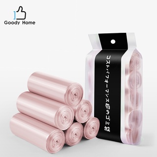 Goody Home ถุงขยะไม่มีหูหิ้ว ขนาด 45*50 Cm. สีสันสวยหวาน บางแต่เหนียว จำหน่ายเป็น แพค แพคละ 5 ม้วน