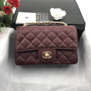 CHANEL CLASSIC 20 cm หนังแท้ อุปกรณ์กล่องครบ