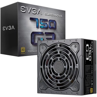 PSU EVGA SuperNova 750 G3, 80Plus Gold 750W, Fully Modular, Eco Mode with New HDB Fan 220-G3-0750-X1, 10 Year Warranty