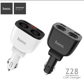 Hoco Z28 ที่ชาร์จในรถ 3.1A ที่ชาร์จเสียบที่จุดบุหรี่ Power Ocean In-Car Charger With Digital Display Dual USB