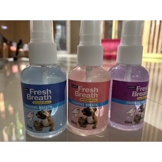 fresh breath สเปรย์ลดกลิ่นปาก สุนัข แมว หมา for dog and cat 50ml by minipet