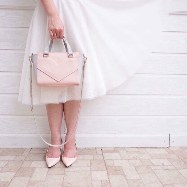 EZTRA LOVE LETTER,, สี  Pamella Peach ,, กระเป๋าหนังแท้ Shoulder Bag