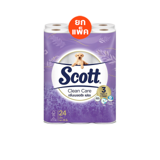 [ขายดี] สก๊อตต์ คลีนแคร์ กระดาษชำระกลิ่นเนเชอรัลเฟรช หนา 3ชั้น ขนาด 24 ม้วน SCOTT CLEAN CARE Natural Fresh 3Ply 24 Rolls