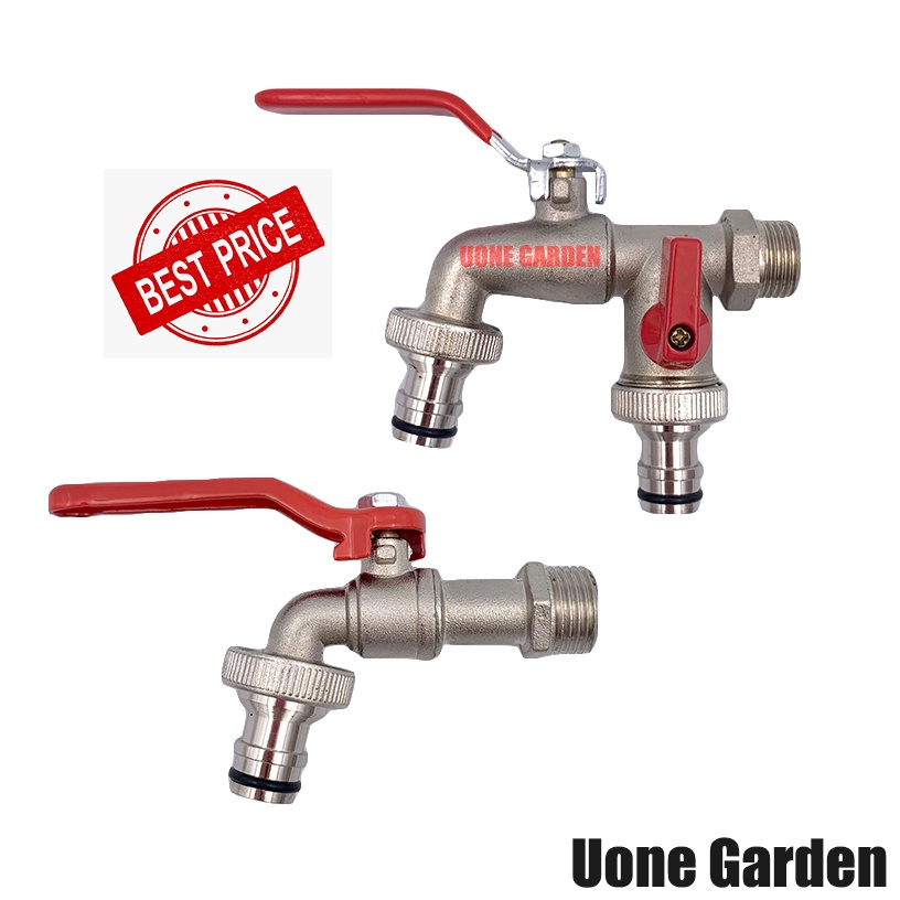พร้อมส่ง Uone Garden ก๊อกสนามสองทาง ก๊อก เกรดพรีเมี่ยม ก๊อกน้ำ 1/2" (4 หุน)  แข็งแรง ทนทาน