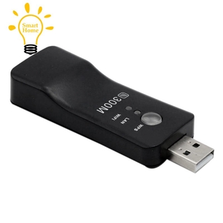 อะแดปเตอร์รับสัญญาณ Usb Tv Wifi Dongle 300 Mbps Rj45 Wps สําหรับ Samsung Lg Sony Smart Tv