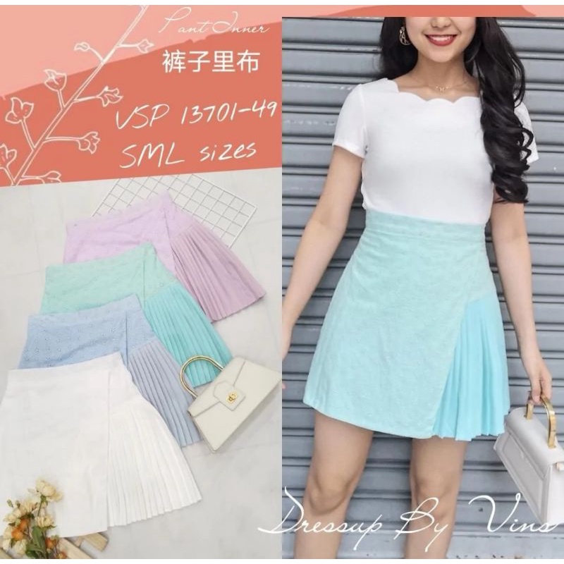 ST432 PREMIUM QUALITY DRESS UP 13701 花SKORTS