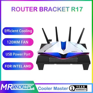 Cooler Master R17 ตัวยึดเราเตอร์คูลเลอร์ พัดลมระบายความร้อน 120 มม. พอร์ต USB สําหรับโน้ตบุ๊ก