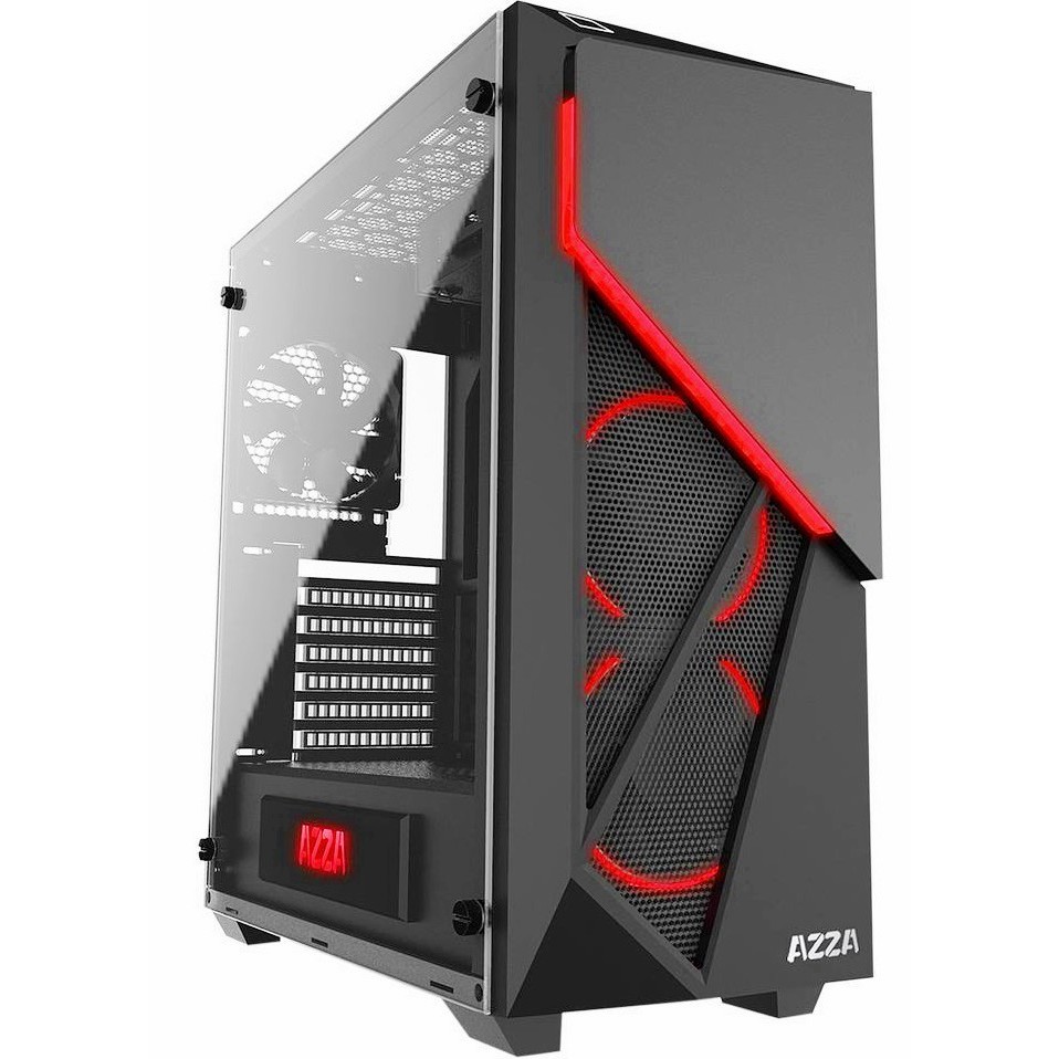 CASE (เคส) AZZA Mid Tower Gaming Computer Case Inferno 310 - Black - Warranty 1 - Y