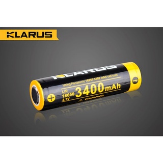 แบตเตอรี่ KLARUS 18650 3400mAh 3.70 V มีวงจรควบคุม สำหรับไฟฉายทุกรุ่น