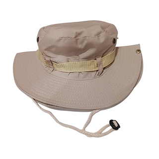 หมวกบักเก็ต เดินป่า แคมป์ปิ้ง หมวกตกปลากันแดด Bucket Hat Camping มี 7 สี สายคล้อง