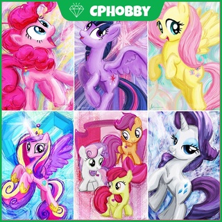 Cp สติกเกอร์ปักครอสสติตช์คริสตัล รูปการ์ตูน Pony 5d ขนาด 40X50 ซม. สําหรับตกแต่งบ้าน