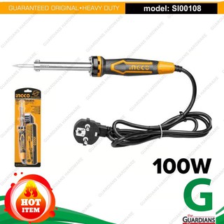 หัวแร้งบัดกรีไฟฟ้า (100Watt ปลายตรง) อิงโก้ INGCO (รับประกันของแท้ 100%) S100108, 220-240V (Electric Soldering Iron 100w