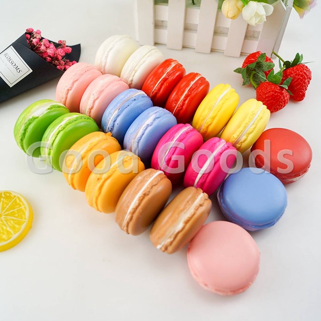 มาการอง Macarons Props มาการองปลอม สัมผัสนุ่มนิ่มหลากสีสัน พร็อพถ่ายรูป โมเดลมาการอง