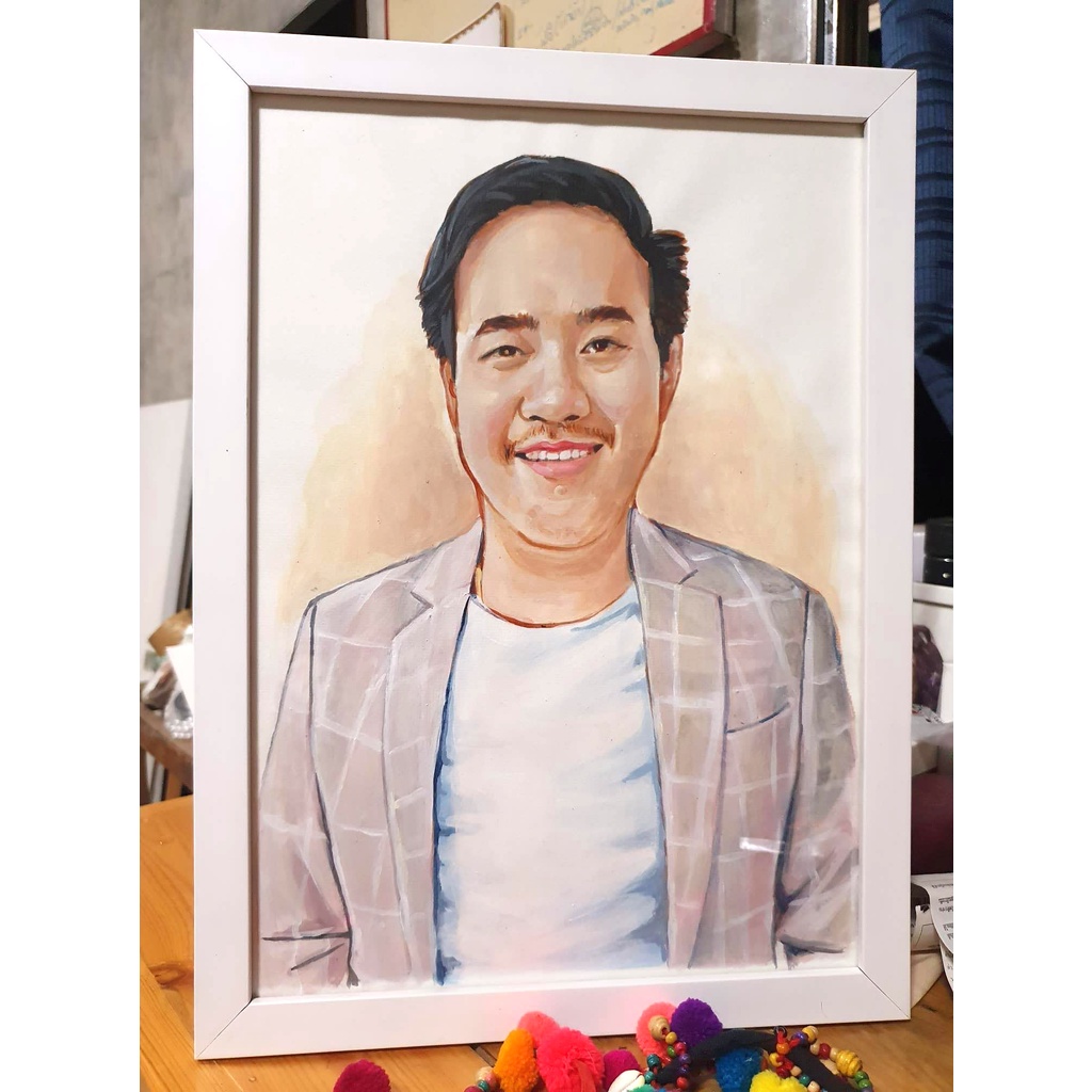 รับ วาดภาพเหมือนสีอะคริลิค วาดมือ ศิลปะ รูปที่ 4