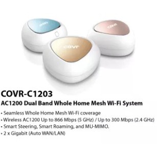 #ช้อปดีมีคืนD-LINK COVR-C1203 Dual-Band Whole Home WiFi Mesh System THE COVR AC1200 MU-MIMO DUAL BAND WHOLE HOME WIFI #7