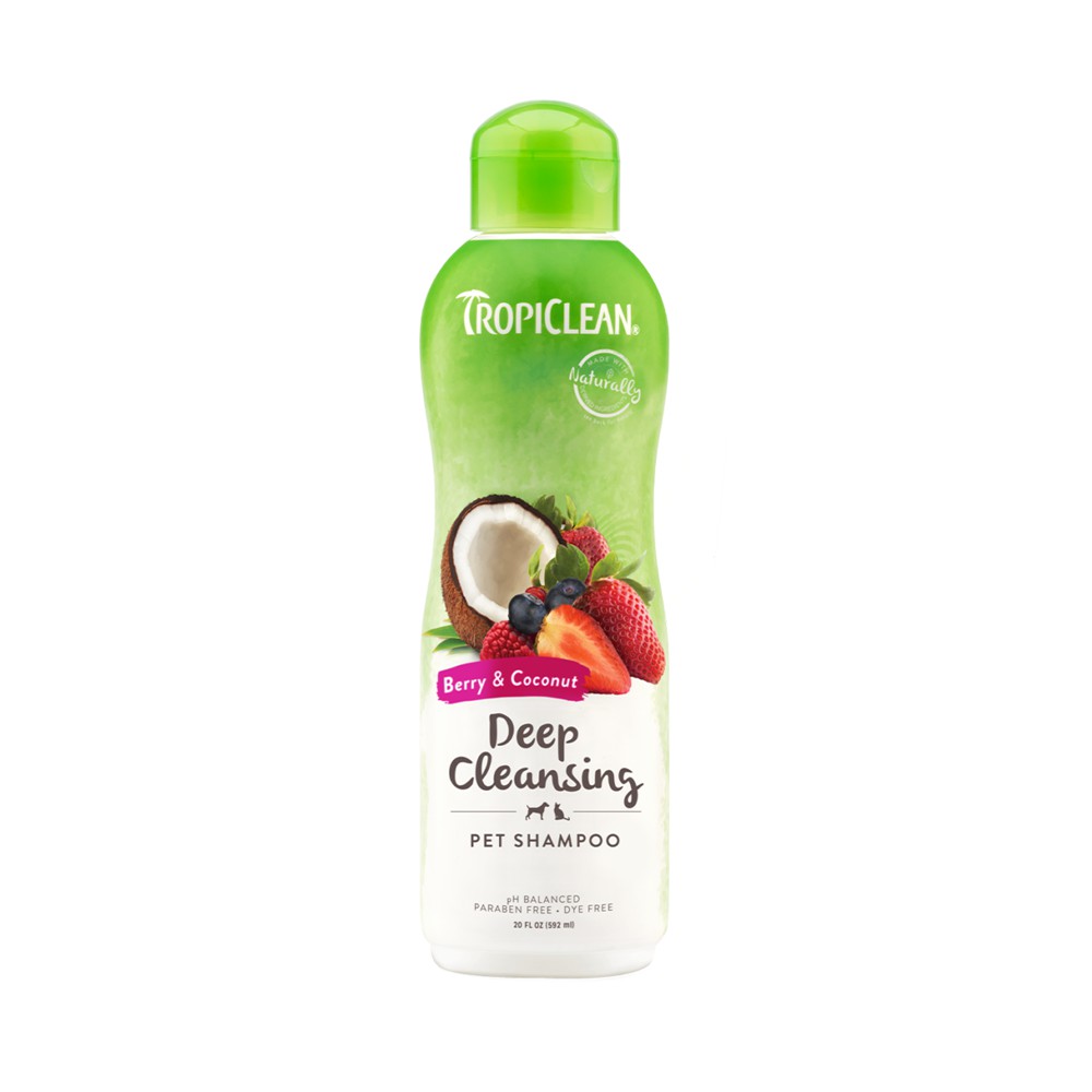Tropiclean Berry &amp; Coconut Shampoo แชมพูสูตรทำความสะอาดอย่างล้ำลึก 355 ml