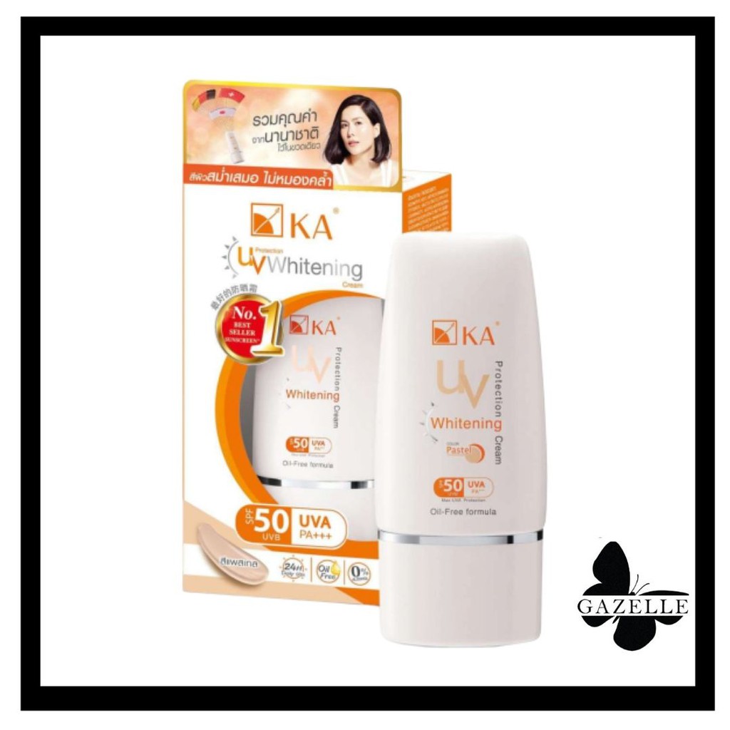 KA UV whitening protection cream[15g.]เคเอ ยูวี ไวท์เทนนิ่ง ครีม เอสพีเอฟ 50 พีเอ+++สองสูตร(สีพาสเทล)และ(สีขาว)