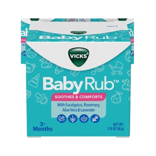 วิคเบบี้ Vicks BabyRub Soothing Ointment สำหรับเด็ก ของแท้นำเข้าอเมริกา