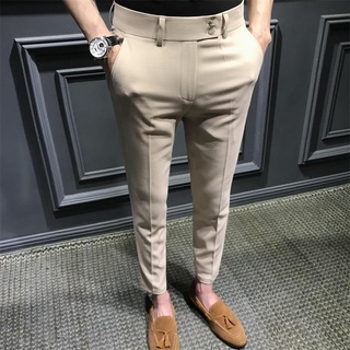 MNO.9 Fashion Slacks Pants Men 232 กางเกงผู้ชาย กางเกงสแล็คชาย กางเกงขาเต๋อ กางเกงเกาหลีชาย กางเกง ชาย