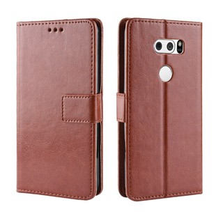 เคสโทรศัพท์หนังฝาพับพร้อมช่องใส่บัตรสําหรับ Lg V30 V40 V50 V50S V60 Thinq