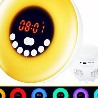 🔮นาฬิกาปลุกตั้งโต๊ะมัลติฟังก์ชั่นวิทยุ FM ลำโพง Bluetooth  alarm clock LED 7สี  ชาร์จแบตเตอรี่ผ่านสาย USB  horoscope