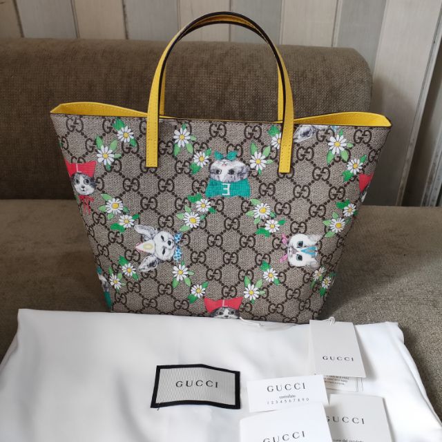 Gucci kid tote ลายน้องแมว ของแท้100%