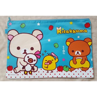 ซองผ้าใส่เอกสาร เครื่องเขียนขนาด A4 ลาย Rilakkuma