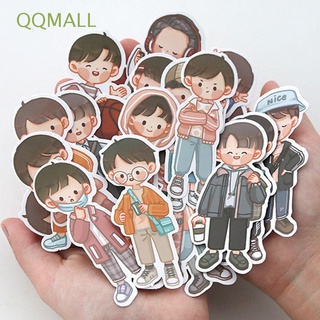 Qqmall สติกเกอร์ ลายการ์ตูนน่ารัก กันน้ํา สําหรับตกแต่งไดอารี่ โทรศัพท์ DIY