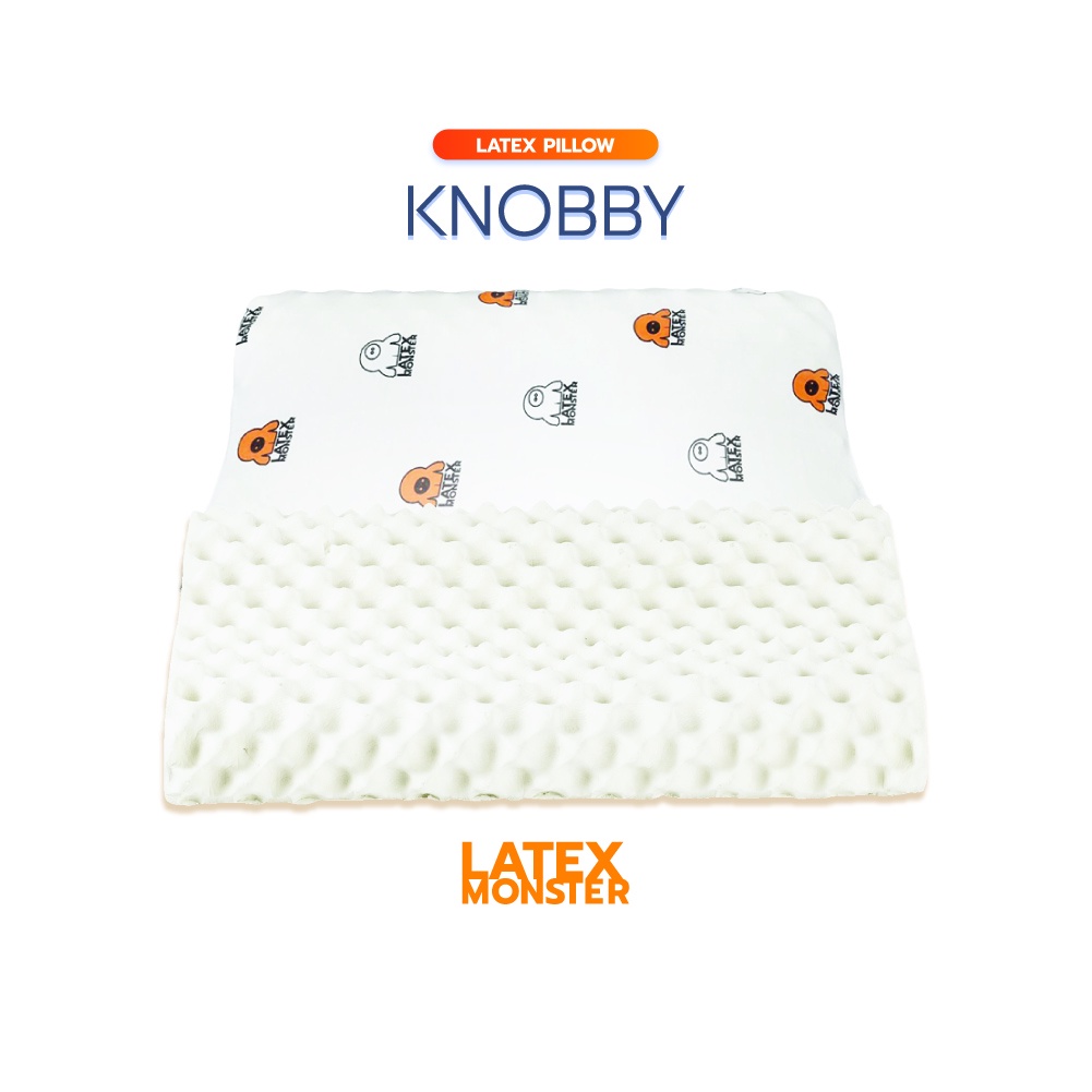 หมอนยางพาราแท้  รุ่น Knobby แบรนด์LATEX MONSTER