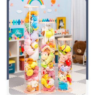 พร้อมส่ง กล่องใสใส่ตุ๊กตา กระบอกใส่ตุ๊กตา กล่องเก็บของ