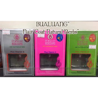 Bualuang hair coat natural herbs 85ml บัวหลวงแฮร์โค้ท   Bualuang Hair Coat Natural Herbs  ผสมวิตามิน E แฮร์โค้ทบำรุงเส้น