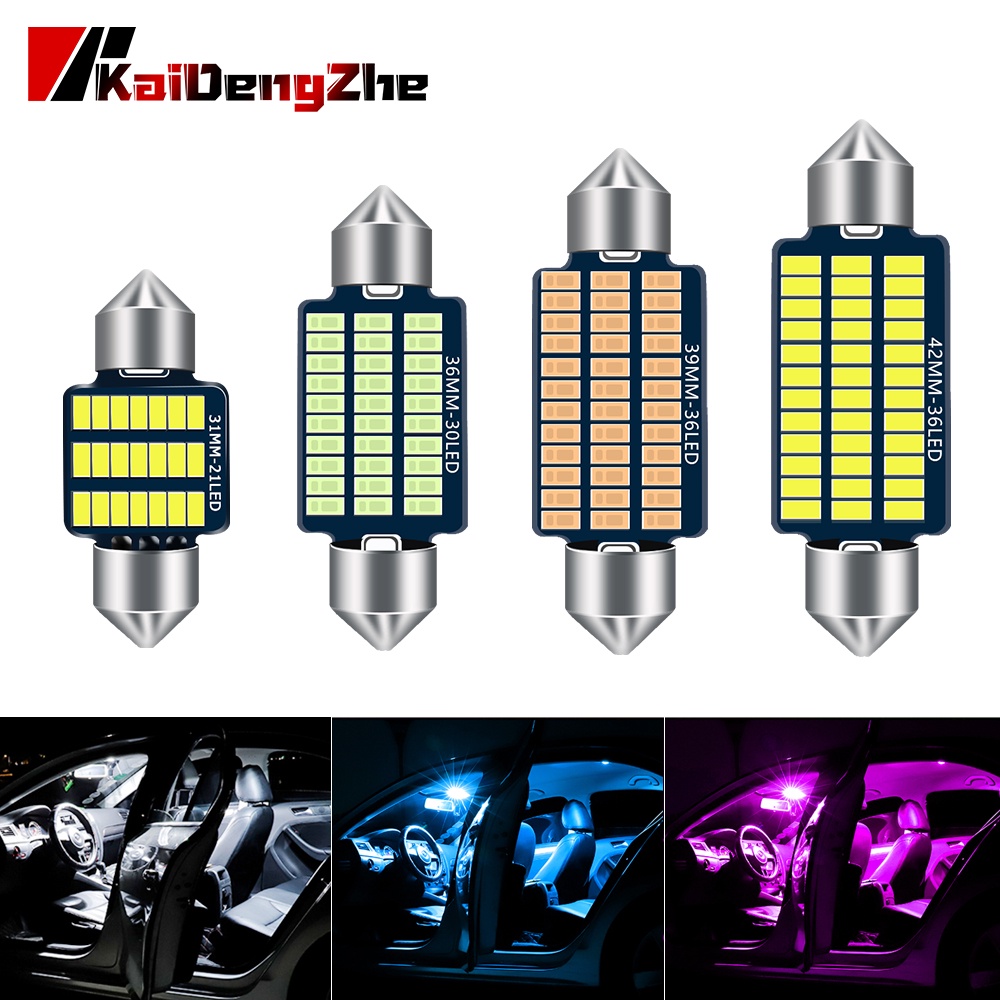 1 ชิ้น หลอดไฟ C5W LED 31มม 36มม 39มม 42มม. อุปกรณ์เสริมสําหรับติดภายในรถยนต์ หลอดไฟติดรถยนต์