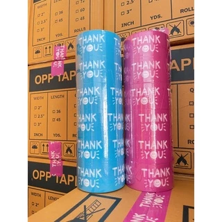 (ยกลัง/72ม้วน) เทป Thank you 2 นิ้ว 45 หลา 45 ไมครอน เทปปิดกล่อง สำหรับขอบคุณ