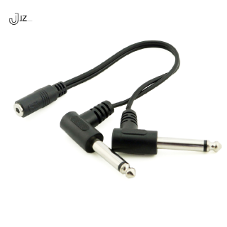 3 . 5 มม. mini 1/8 นิ้ว trs stereo female jack to dual 1/4 6 . 35 มม. male pl สเตอริโอ female อะแดปเตอร์เชื่อมต่อ