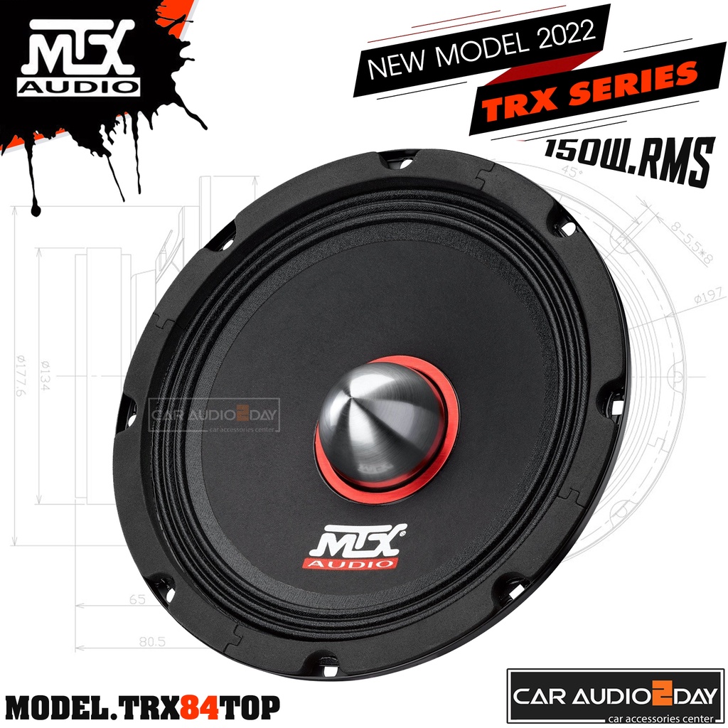 MTX RTX-84TOP ลำโพงกลางโดดเฟสปลั๊กขนาด 8" ลำโพงเสียงกลาง MTX Audio ลำโพงรถยนต์ NEW MODEL2022 ราคา 1 