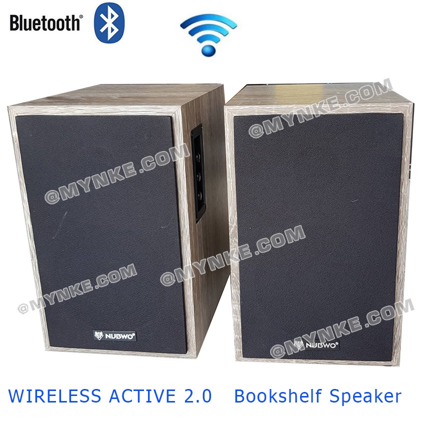 ตู้ลำโพงบลูทูธ BLUETOOTH Wireless Active Bookshelf Speaker 2.0 80W รุ่น NS-040B - (ลายไม้) รายละเอียดสินค้า NUBWO NS040B