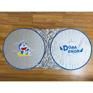 ลิขสิทธิ์แท้ โดราเอมอน ที่บังแดดกระจกหน้ารถยนต์ 1 ชิ้น โดเรมอน บังแดดหน้า Doraemon Car Folding Front Window Sunshade