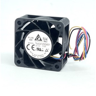 พัดลม Delta TAA0412DDX01 DC12V 0.9A 40X40X20mm. 4สาย DF10106