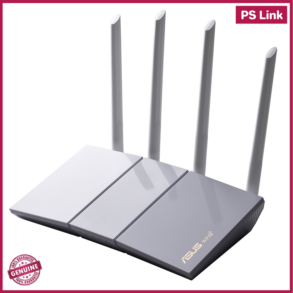 ASUS RT-AX55 AX1800 Dual Band WiFi 6 (802.11ax) Router (White) (90IG06C0-BFA130)