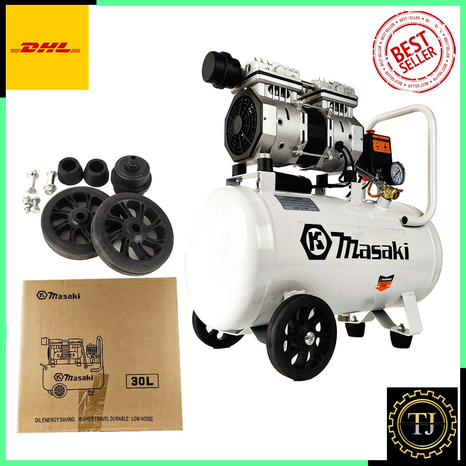 MASAKI ปั้มลม Oil Free 30ลิตร รุ่น 700W-30L