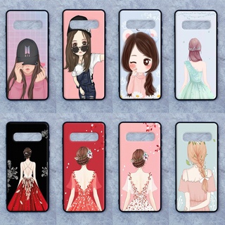 เคส Samsung S10 plus ลายผู้หญิง ขอบนิ่มหลังแข็ง เคสมือถือ เคสโทรศัพท์ Case เคส TPU ขอบนิ่มหลังแข็ง ไม่ขูดตัวเครื่อง