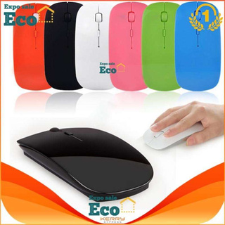 Eco Home เม้าส์ไร้สาย คอมพิวเตอร์ Ultra Slim 2.4G Wireless Mouse For PC Laptop and Android TV box